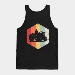 Retro Vintage Farmer Tractor Icon Tank Top